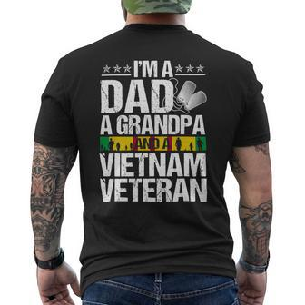 Dad Grandpa Vietnam Veteran Vintage Shirt Mens Gifts 210 Mens Back Print T-shirt - Monsterry UK