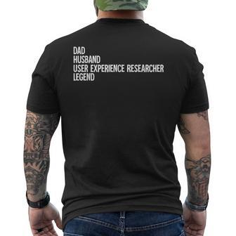Dad Husband User Experience Researcher Men's T-shirt Back Print | Mazezy