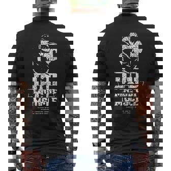 Dad Made Of Muscle Gym Weightlifting Workout Training Mens Back Print T-shirt | Mazezy