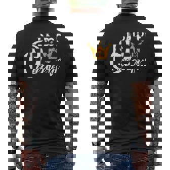Dad Of Mr Onederful Father Of 1St Birthday Son Men's Back Print T-shirt | Mazezy