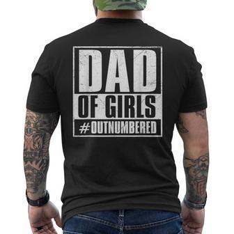 Dad Of Girls Outnumbered Mens Back Print T-shirt | Mazezy CA