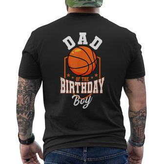 Dad Of The Birthday Boy Basketball Theme Bday Party Mens Dad Mens Back Print T-shirt - Seseable