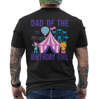 Dad Of The Birthday For Girl Ringmaster Circus Carnival Mens Back Print T-shirt - Seseable