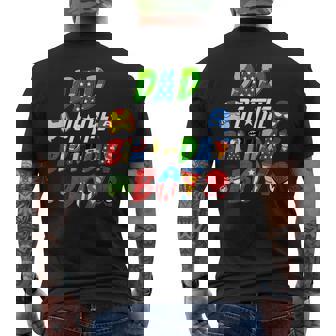 Dad Of The Superhero Birthday Boy Super Hero Family Party   Mens Back Print T-shirt