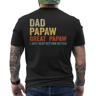 Dad Papaw Great Papaw Dad Grandpa Men's T-shirt Back Print - Thegiftio UK