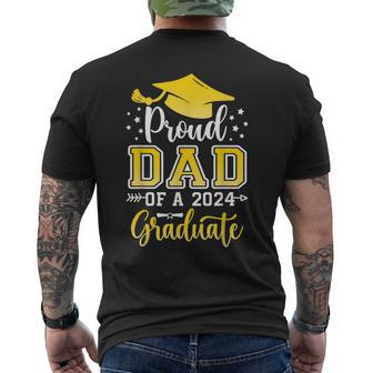 Dad Senior 2024 Proud Dad Of A Class Of 2024 Graduate Men's Crewneck Short Sleeve Back Print T-shirt