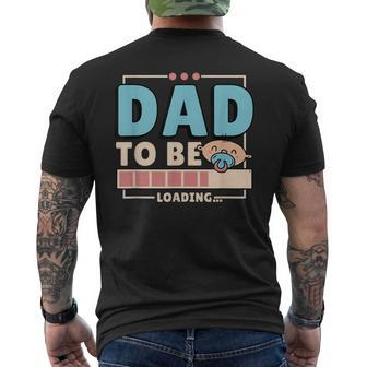 Dad To Be Loading Pregnancy Reveal Gift For Mens Mens Back Print T-shirt - Seseable