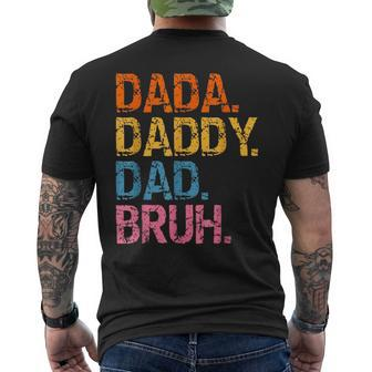 Dada Daddy Dad Bruh Fathers Day 2023 Retro Vintage Funny Mens Back Print T-shirt - Seseable