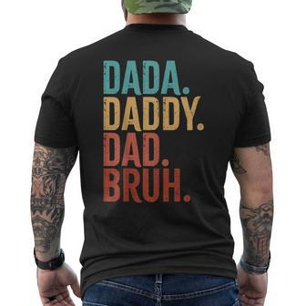 Dada Daddy Dad Bruh Fathers Day Vintage Men Mens Back Print T-shirt | Mazezy CA