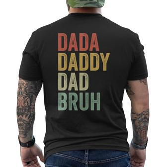 Dada Daddy Dad Bruh Fathers Day Vintage Men Father Dad Mens Back Print T-shirt | Mazezy UK