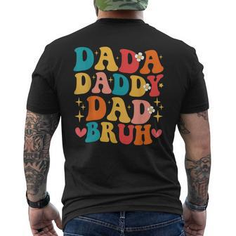 Dada Daddy Dad Bruh Funny Dad Daddy On Fathers Day 2023 Mens Back Print T-shirt | Mazezy UK