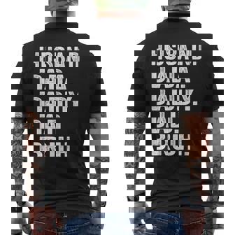 Dada Daddy Dad Bruh Husband Father Funny Fathers Day Vintage Mens Back Print T-shirt - Thegiftio