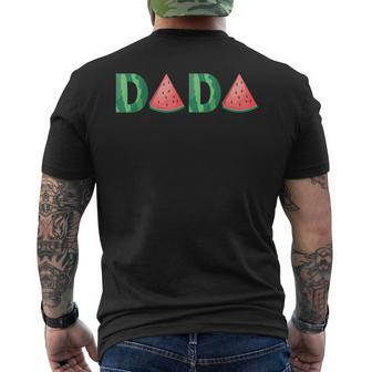 Dada Watermelon Funny Summer Fruit Gift Great Fathers Day Mens Back Print T-shirt | Mazezy DE