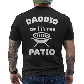 Daddio Of The Patio Fathers Day Bbq Grill Dad Grill Master Mens Back Print T-shirt | Mazezy