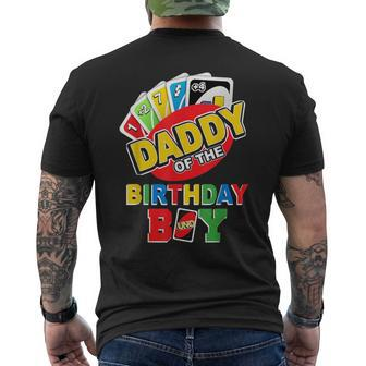 Daddy Of The Birthday Boy Uno Dad Papa Father 1St Bday Men's T-shirt Back Print - Monsterry