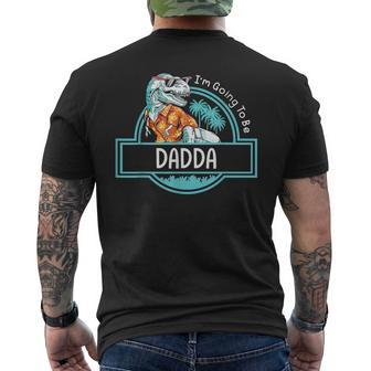 Daddy Dinosaur I'm Going To Be Dadda Baby Reveal 2024 Men's T-shirt Back Print