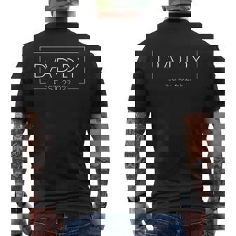 Daddy Est 2022 Promoted To Daddy 2022 Fathers Day Mens Back Print T-shirt | Mazezy