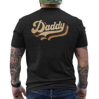 Daddy Gifts Retro Vintage Fathers Day Daddy Mens Back Print T-shirt - Thegiftio UK