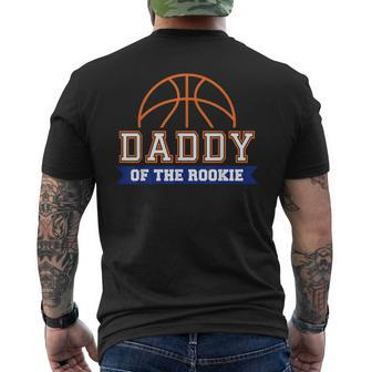 Daddy Of Rookie 1St Birthday Basketball Theme Matching Party Mens Back Print T-shirt | Mazezy
