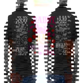 Daddy Of The Birthday Girl Cowgirl Boots Pink Matching Daddy Funny Gifts Mens Back Print T-shirt | Mazezy