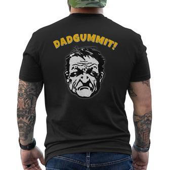 Dadgummit Gosh Darn Grumpy Old Man Southern Vintage Men's Back Print T-shirt | Mazezy