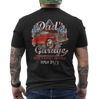 Dads Garage Funny 247 Funny Classic Car Parts Mens Back Print T-shirt | Mazezy