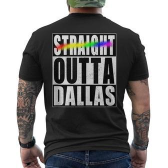 Dallas Gay Pride Not Straight Outta Lgbtq Mens Back Print T-shirt | Mazezy