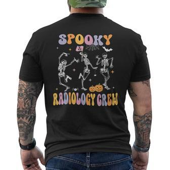 Dancing Skeleton Spooky Radiology Crew X-Ray Tech Halloween Men's T-shirt Back Print