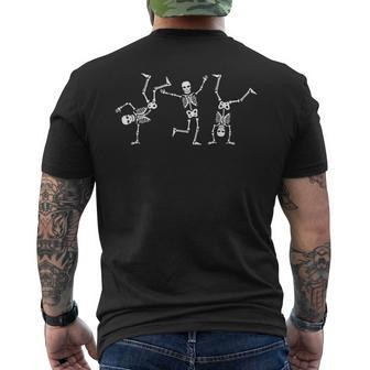 Dancing Skeletons Dance Challenge Halloween Costume Scary Men's T-shirt Back Print - Monsterry AU