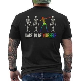 Dare To Be Yourself Lgbt Pride Lgbtq Mens Back Print T-shirt | Mazezy DE