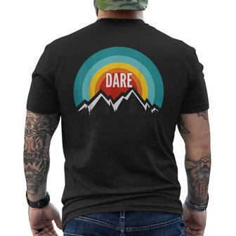 Dare Vintage Retro Sunset Design Mens Back Print T-shirt | Mazezy