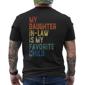 My Daughter In Law Is My Favorite Child Fathers Day In Law Men's Back Print T-shirt | Mazezy