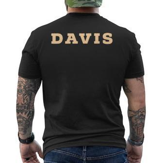 Davis In All Caps Davis Funny Gifts Mens Back Print T-shirt | Mazezy