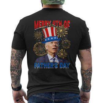 Dazed Joe Biden Confused Happy 4Th Of Merry Fathers Day Mens Back Print T-shirt | Mazezy