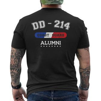 Dd214 Us Coast Guard Alumni Uscg Veteran Gift Veteran Funny Gifts Mens Back Print T-shirt | Mazezy