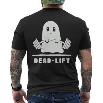 Dead Lift Ghost Halloween Ghost Gym Men's T-shirt Back Print - Seseable