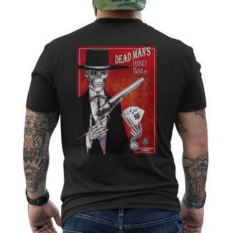 Dead Man's Hand Goth Styled Western Poker Men's T-shirt Back Print | Mazezy