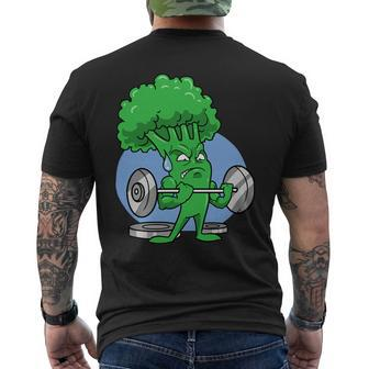 Deadlift Gym Broccoli Vegan Vegetarian Mens Back Print T-shirt - Monsterry UK