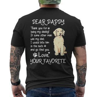 Dear Daddy Goldendoodle Dog Dad Fathers Day Mens Back Print T-shirt - Monsterry