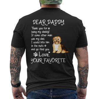Dear Daddy Havanese Dog Dad Fathers Day Mens Back Print T-shirt - Monsterry