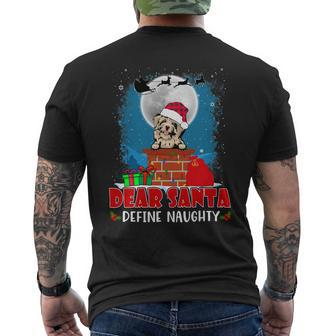 Dear Santa Define Naughty Havanese Dog Funny Christmas Mens Back Print T-shirt - Monsterry UK