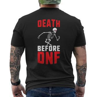Death Before Dnf Ultra Runner Trail Runner Motivational Mens Back Print T-shirt - Thegiftio UK