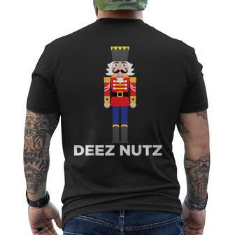 Deez Nutz Nutcracker Ugly Christmas Sweater Men's T-shirt Back Print | Mazezy