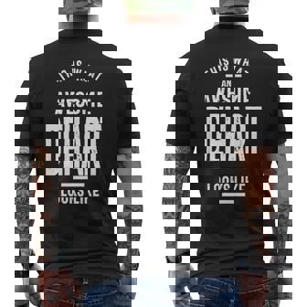Dehart Name Gift This Is What An Awesome Dehart Looks Like Mens Back Print T-shirt - Seseable