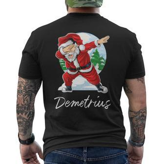 Demetrius Name Gift Santa Demetrius Mens Back Print T-shirt