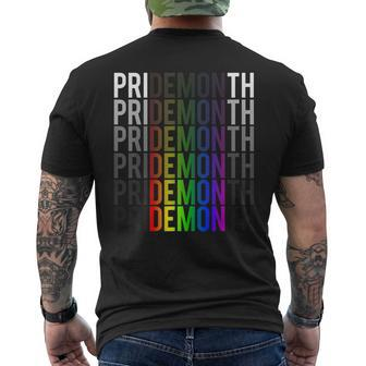 Demon Pride Month Lgbt Gay Pride Month Transgender Lesbian  Mens Back Print T-shirt