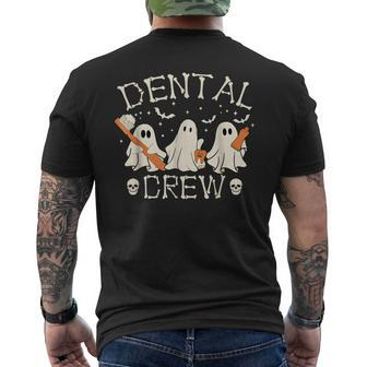 Dental Crew Boo Th Dentist Hygiene Retro Halloween Men's T-shirt Back Print - Monsterry DE