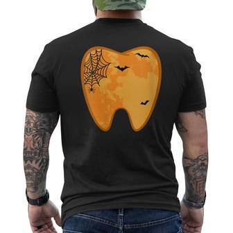 Dental Halloween Tooth Lazy Costume Spooky Dentist Mens Back Print T-shirt | Mazezy CA
