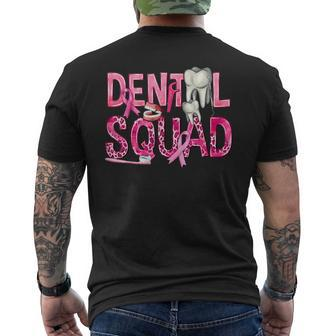 Dental Squad With Th Breast Cancer Awareness Warrior Men's T-shirt Back Print | Mazezy