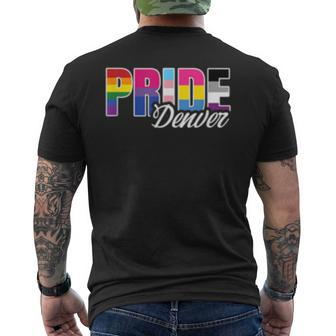 Denver Colorado Gay Pride Lesbian Bisexual Transgender Pan Mens Back Print T-shirt | Mazezy